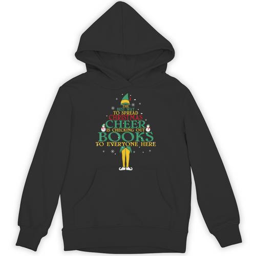 The Best Way To Spread Christmas Cheer Is Checking Out Books Unisex Hoodie - Bookorys