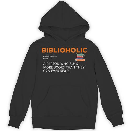 Biblioholic Definition Reading Nerd Book Lovers Geek Unisex Hoodie - Bookorys