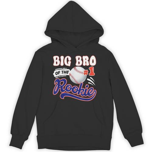 Big Bro Rookie Of Year 1st Birthday Baseball Theme Matching Unisex Hoodie - Sportilla