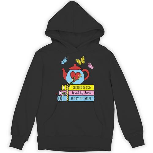 Blessed By God Loved By Jesus Book Lovers Unisex Hoodie - Bookorys CA