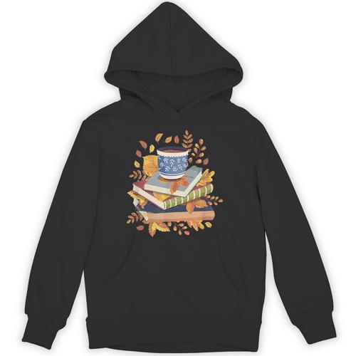 Book & Autumn Fall Lover Bookworm Hello Fall Bookish Reading Unisex Hoodie - Bookorys DE