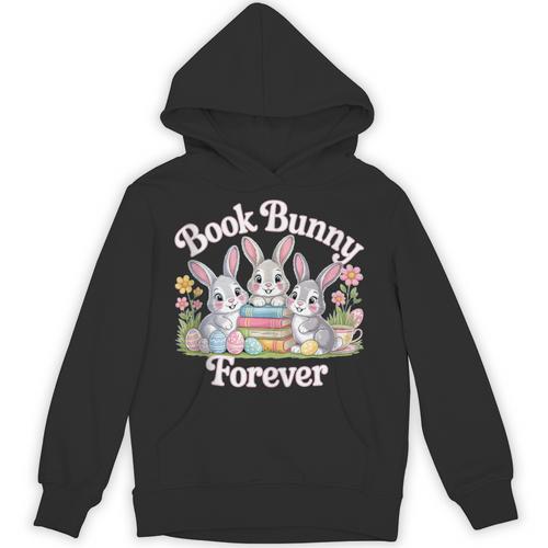 Book Bunny Forever Easter Reading Librarian Bookworm Unisex Hoodie - Bookorys CA