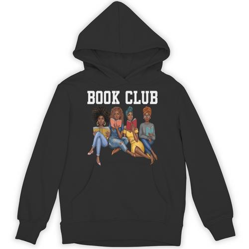 Book Club African American Bookworm Women Girl Reading Unisex Hoodie - Bookorys CA