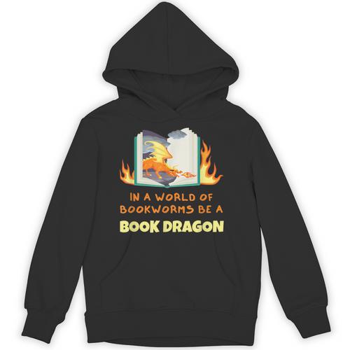 Book Dragon Librarian Book Lovers Unisex Hoodie - Bookorys AU