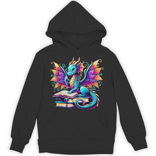 Book Dragon Reading Unisex Hoodie - Bookorys AU