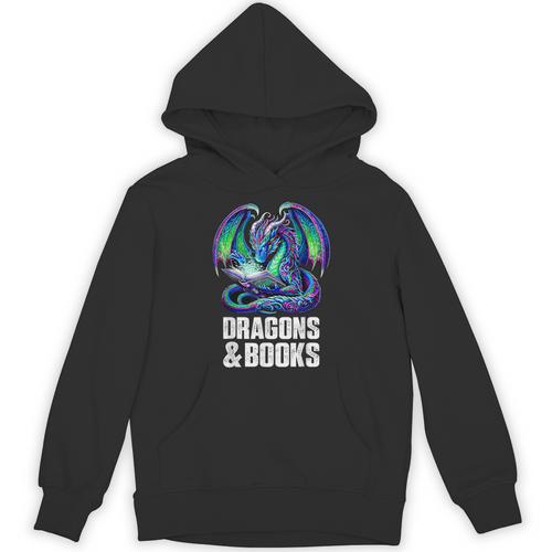 Book Dragons And Books Reading Lover Unisex Hoodie - Bookorys AU