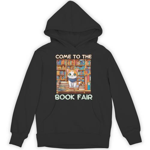 Book Fair Week Librarian Library Cat Come To The Book Fair Unisex Hoodie - Bookorys