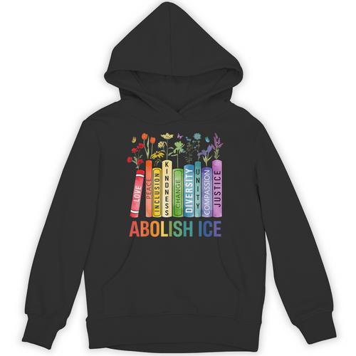 Book Flower Abolish ICE Meme For Women Girl Unisex Hoodie - Bookorys AU