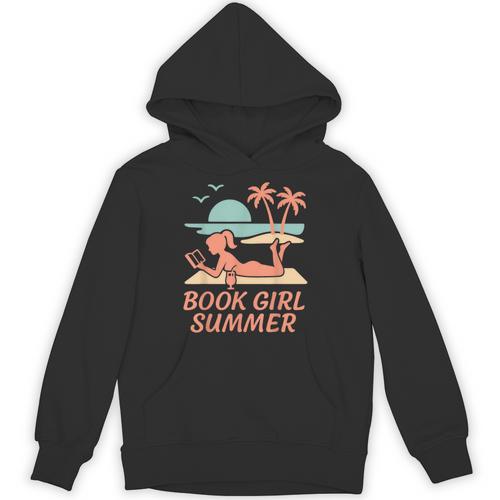 Book Girl Summer Book Reading Retro Sunset Unisex Hoodie - Bookorys UK