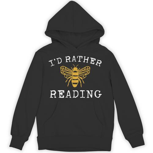 Book Lover I'd Rather Bee Reading Teacher Librarian Unisex Hoodie - Bookorys UK