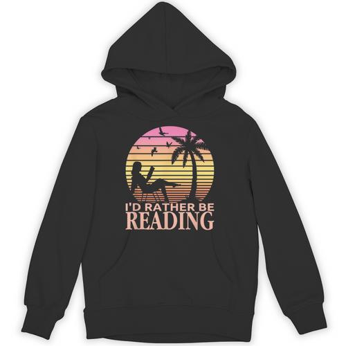 Book Lover Women Girls I'd Rather Be Reading Unisex Hoodie - Bookorys
