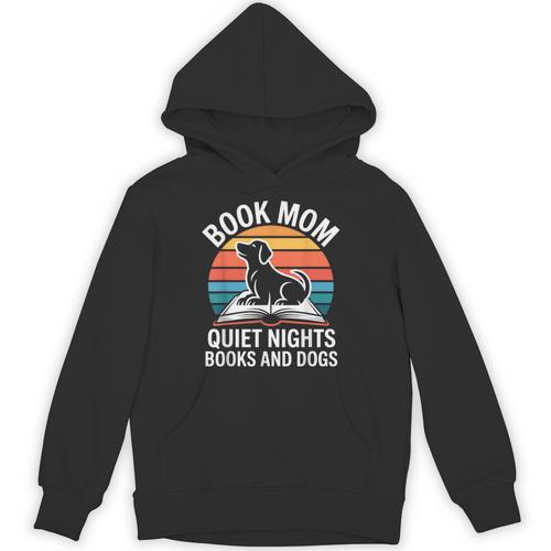 Book Mom Quiet Nights Books And Dogs Unisex Hoodie - Bookorys