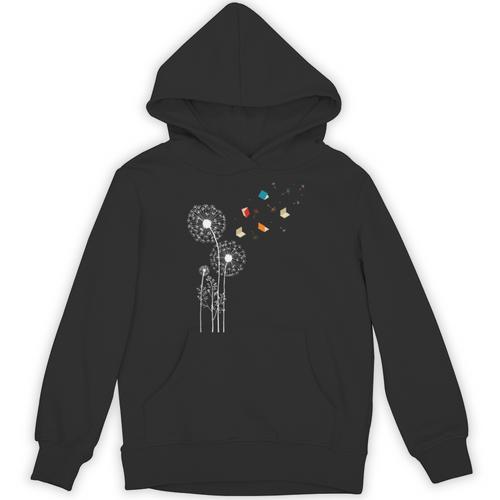 Book Nerd Dandelion Book Reading Unisex Hoodie - Bookorys