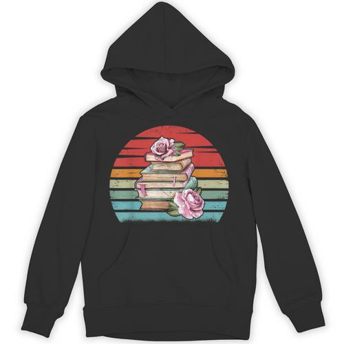 Book Reading Lover Bookworm Girls Shirt Librarian Vintage Unisex Hoodie - Bookorys UK