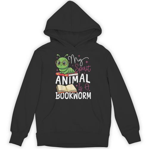 Book Reading My Spirit Animal Is A Bookworm Unisex Hoodie - Bookorys UK