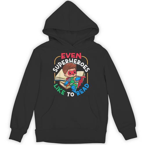 Book Reading Superheroes Like To Read Unisex Hoodie - Bookorys AU