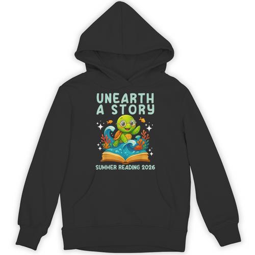 Book Sea Turtle Summer Reading 2026 Unearth a Story Unisex Hoodie - Bookorys UK