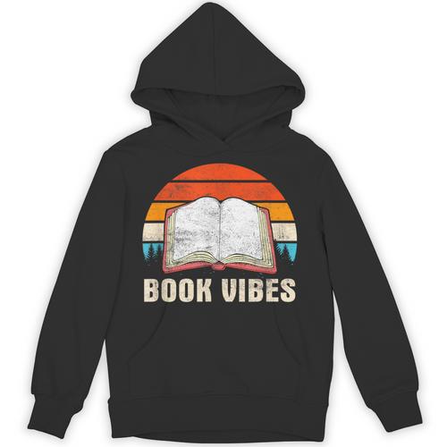 Book Vibes For Book Lovers Bookworm Reading Unisex Hoodie - Bookorys