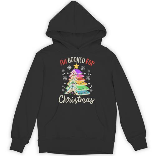 All Booked For Christmas Book Lovers Xmas Tree Women Unisex Hoodie - Bookorys