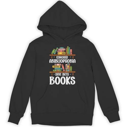 Bookish Book Lover Bookworm Abibliophobia Unisex Hoodie - Bookorys