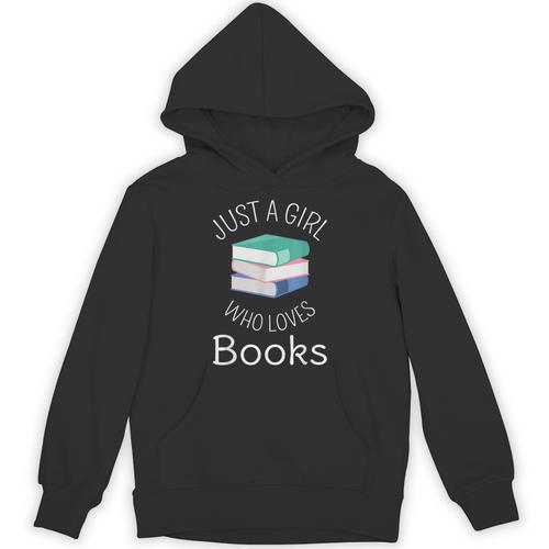 Bookish Women Bookworm Librarian Just a Girl Who Loves Books Unisex Hoodie - Bookorys CA