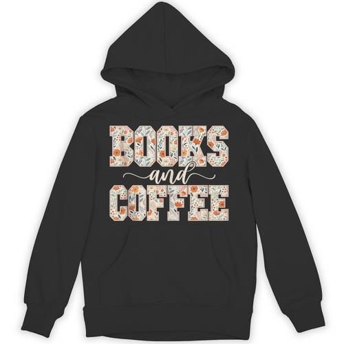 Books & Coffee Floral Unisex Hoodie - Bookorys DE