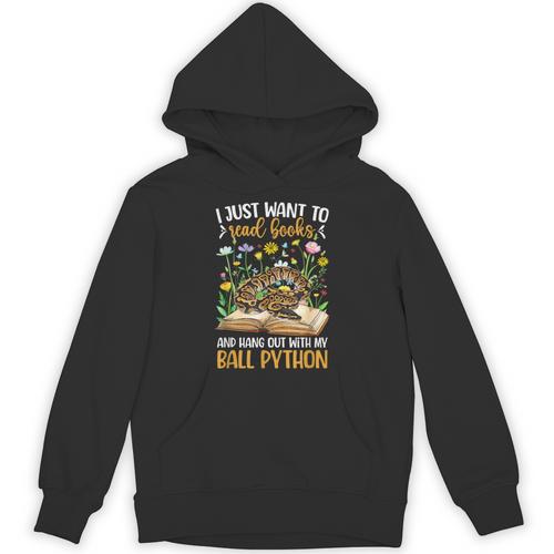 Books And My Ball Python Owner Ball Python Lover Unisex Hoodie - Bookorys DE