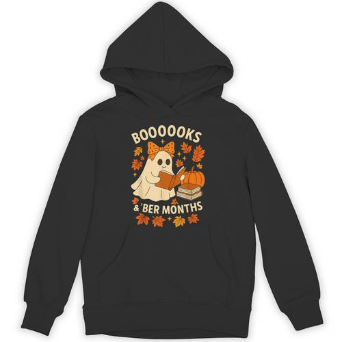 Books And BER Months Fall Librarian Reading Halloween Unisex Hoodie - Bookorys CA