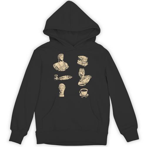 Books Coffee And Statues Dark Academia Unisex Hoodie - Bookorys CA