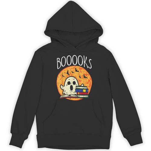 Books Ghost Boooks Halloween Reading Librarian Teacher Book Unisex Hoodie - Bookorys