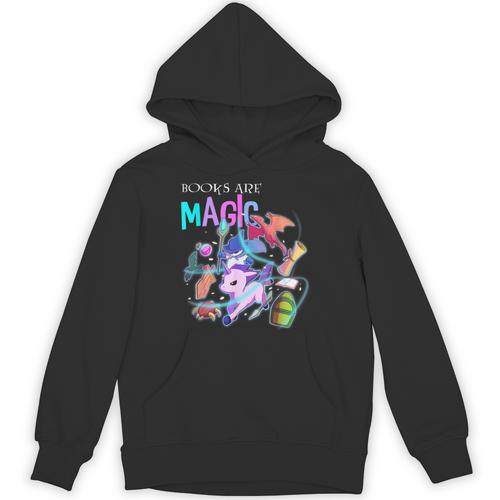 Books Are Magic Fantasy Bookworm Unisex Hoodie - Bookorys CA