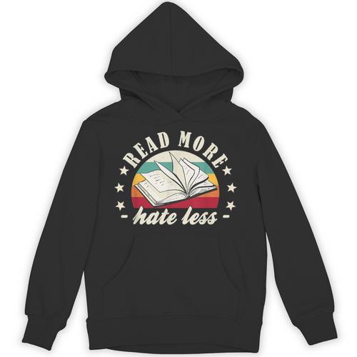 Books Read More Hate Less Book Lover Unisex Hoodie - Bookorys DE