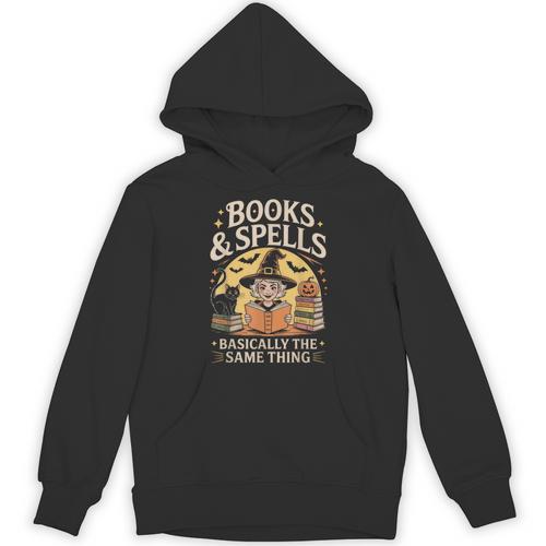 Books And Spells Witch Witches Bookish Book Reader Reading Unisex Hoodie - Bookorys