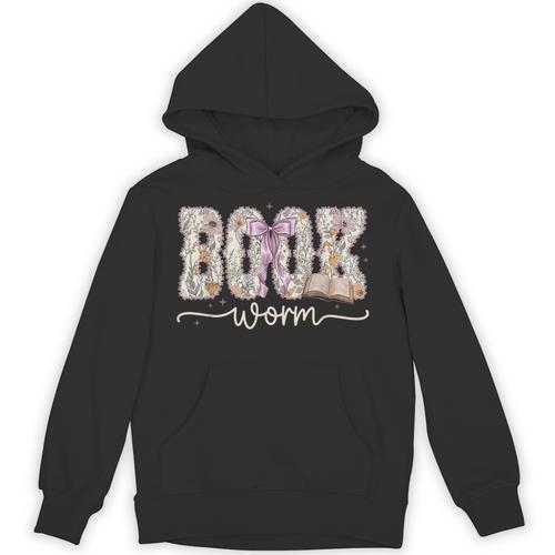Bookworm Coquette Bow Floral Bookish Reading Book Lovers Unisex Hoodie - Bookorys