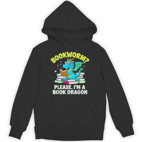 Bookworm Please I'm A Book Dragon Cute Nerds Fantasy Reader Unisex Hoodie - Bookorys CA