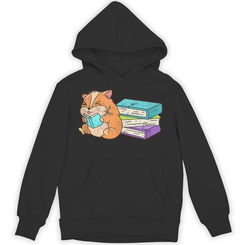 Bookworm Reading Hamster Books Unisex Hoodie - Bookorys UK