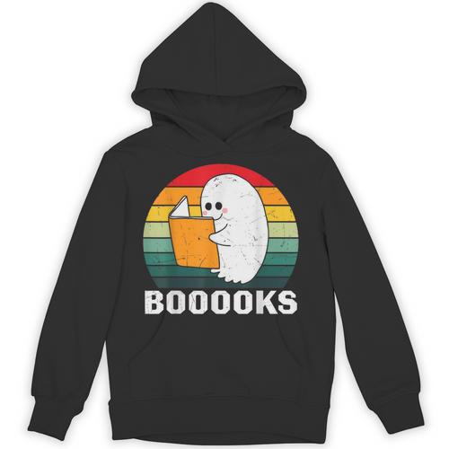 Booooks Funny Halloween Ghost Books For Bookworm Readers Unisex Hoodie - Bookorys DE
