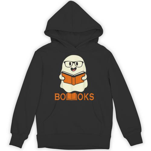 Booooks Ghost Boo Read Books Library Teacher Halloween Cute Men Women Kids Unisex Hoodie - Bookorys
