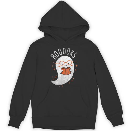 Booooks Ghost Halloween Teacher Book Library Reading Unisex Hoodie - Bookorys