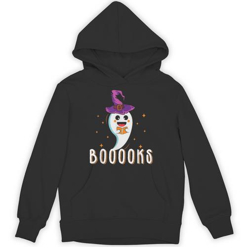 Booooks Halloween Shirts Cute Ghost Book Teacher Reading For Men Women Kids Unisex Hoodie - Bookorys