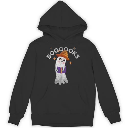 Boooooks Halloween Ghost Reading Book For Teacher & Student For Men Women Kids Unisex Hoodie - Bookorys DE