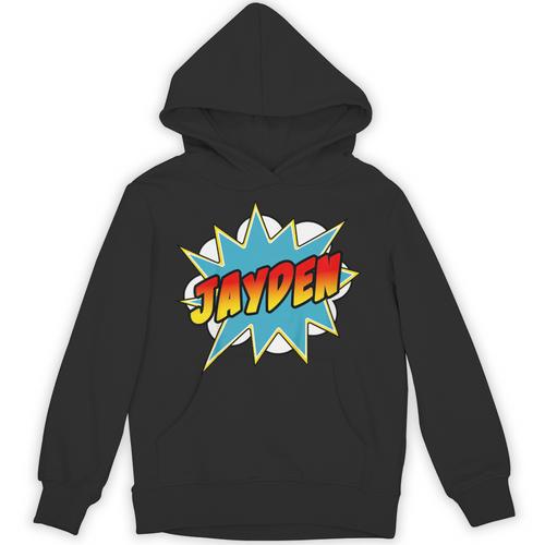 Boys Jayden Comic Book Superhero Name Unisex Hoodie - Bookorys