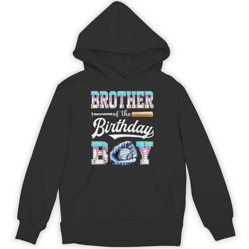 Brother Of The Birthday Boy Baseball Ice Cream Drip Matching Unisex Hoodie - Sportilla
