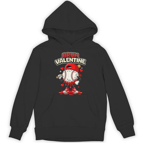 Bruh Valentine Baseball Drip Icecream Apparel Men Youth Boys Unisex Hoodie - Sportilla