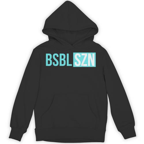 BSBL SZN Baseball Season Game Day Boys Girls Youth Unisex Hoodie - Sportilla