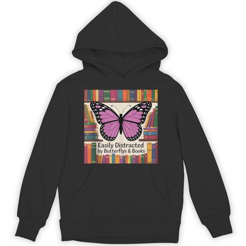 Butterfly Decor Book Butterfly Party Favors Purple Butterfly Unisex Hoodie - Bookorys