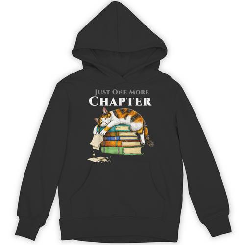 Calico Cat Reading Book Lover Just One More Chapter Unisex Hoodie - Bookorys AU