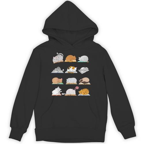 Cat Books For Bookworm And Reading Fan As Cat Owner Unisex Hoodie - Bookorys AU