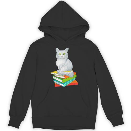Cats And Books Lover Persian Cat For Men Women Kids Unisex Hoodie - Bookorys
