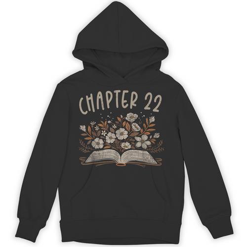 Chapter 22nd Birthday Bookworm 22 Years Old For Book Lovers Unisex Hoodie - Bookorys AU